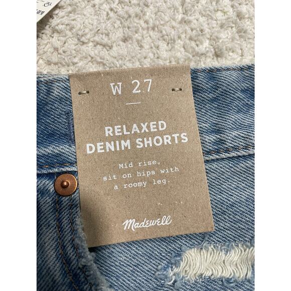 NWT Madewell Women's Size 27 Relaxed Denim Shorts Lemar Wash - Picture 8 of 11